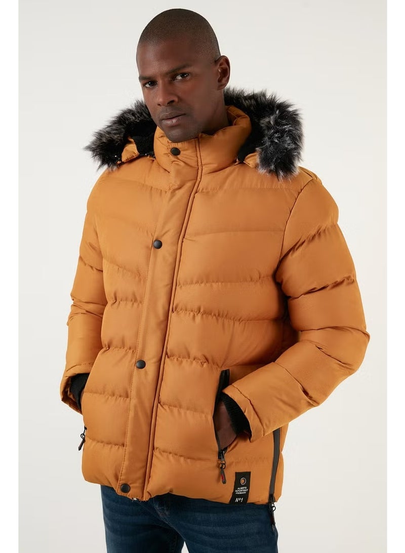 Buratti Slim Fit Faux Fur Plush Lined Removable Hooded Puffer Coat Men's Coat 5761080 B - Image 2